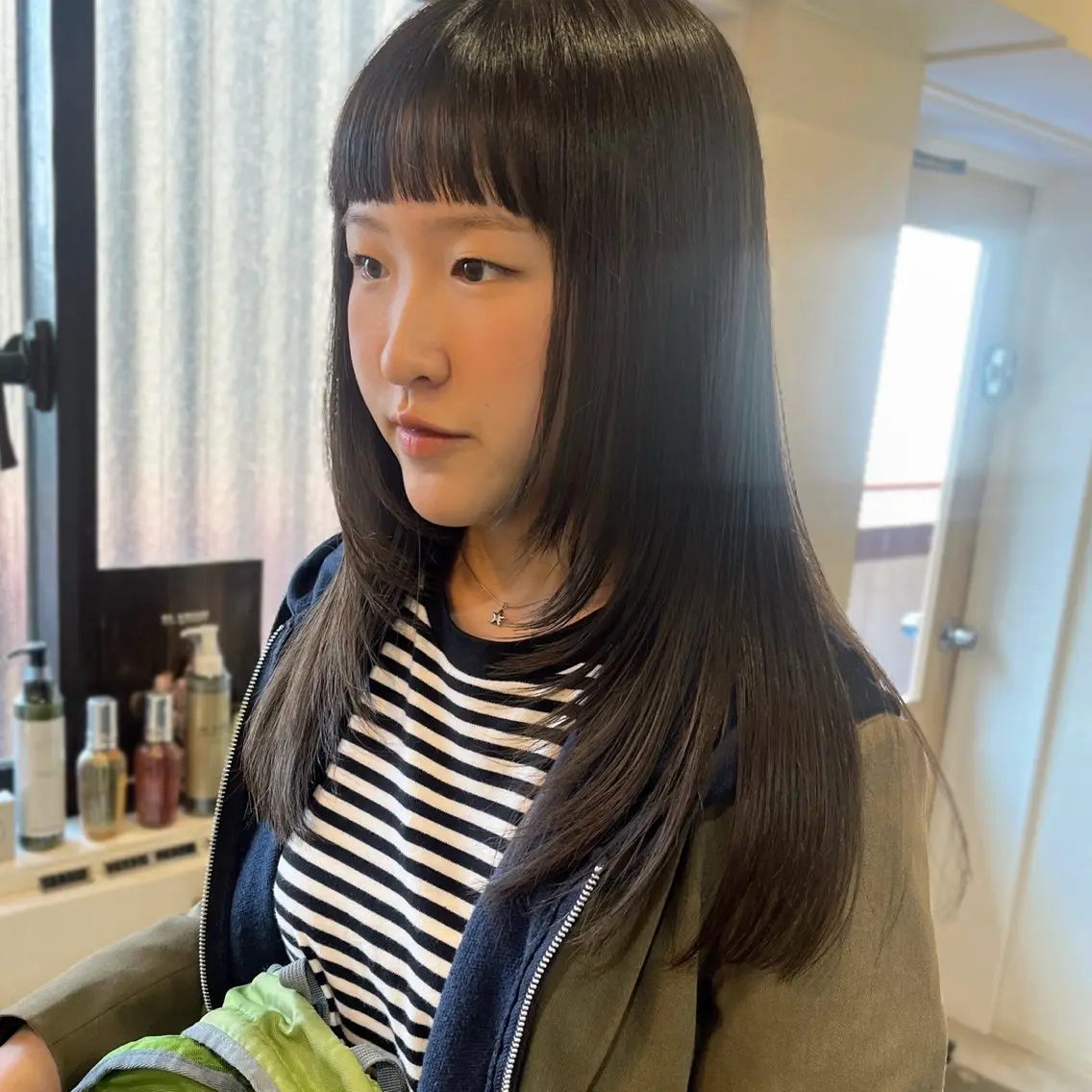 セミロング レイヤーカット カット ヘアカラー トリートメント ボブ/透明感カラー /坂口恵梨子のヘアスタイル