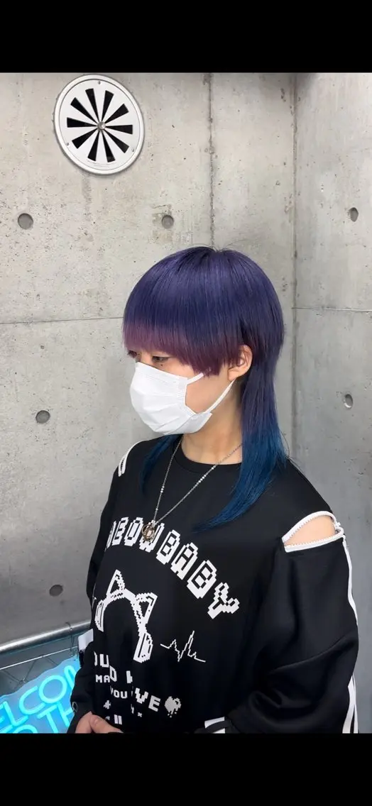 ミディアム カラー ヘアカラー トリートメント ハイトーン/メンズ/ ウルフ特化 小松のヘアスタイル