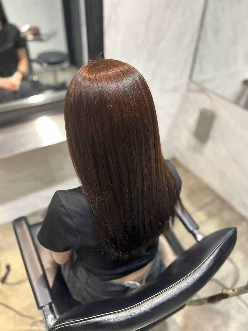 ロング 縮毛矯正 🎀 ほんだ ことね 🎀のヘアスタイル