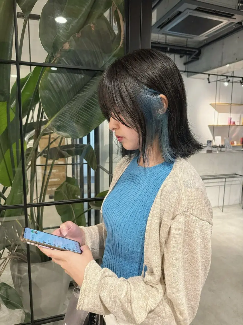 ミディアム カット ヘアカラー トリートメント ベージュカラー/新潟 カラー特化/落合優吾のヘアスタイル