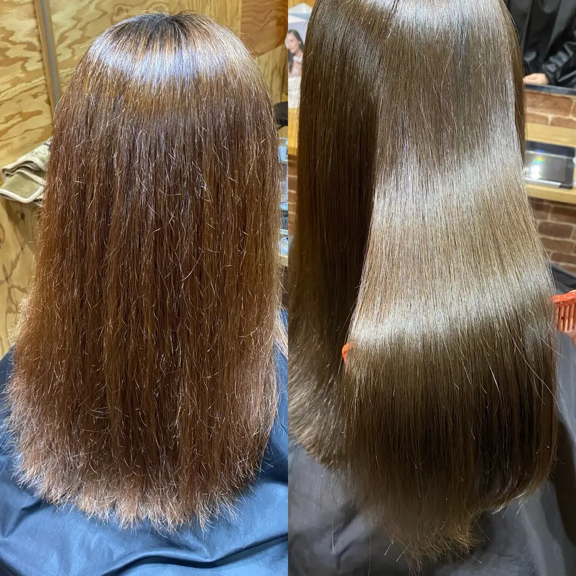 🫧美髪縮毛矯正🫧+艶カラー+似合わせカット+髪質改善Wトリートメント✨の写真