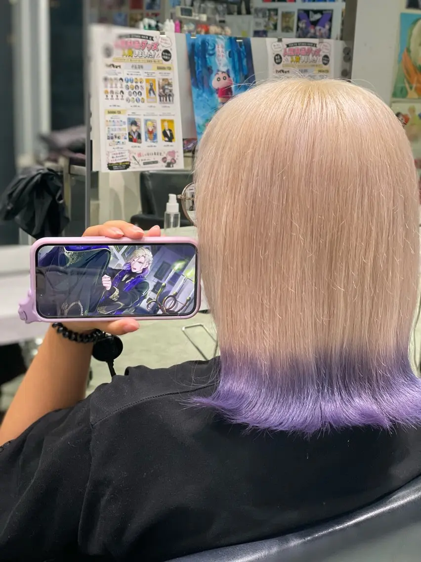 ミディアム ヘアカラー 💖推しカラー💖 オタク美容師✂ゆづきのヘアスタイル
