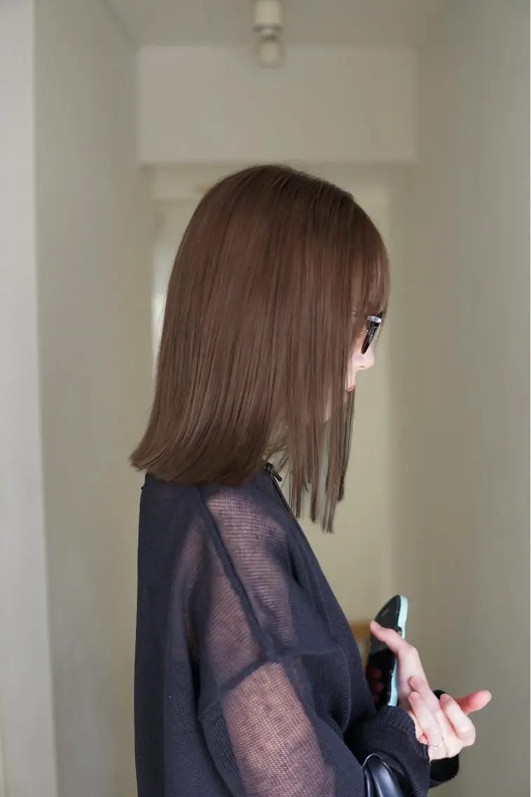 ミディアム カラー 髪質改善/透明感 松下喬亮のヘアスタイル