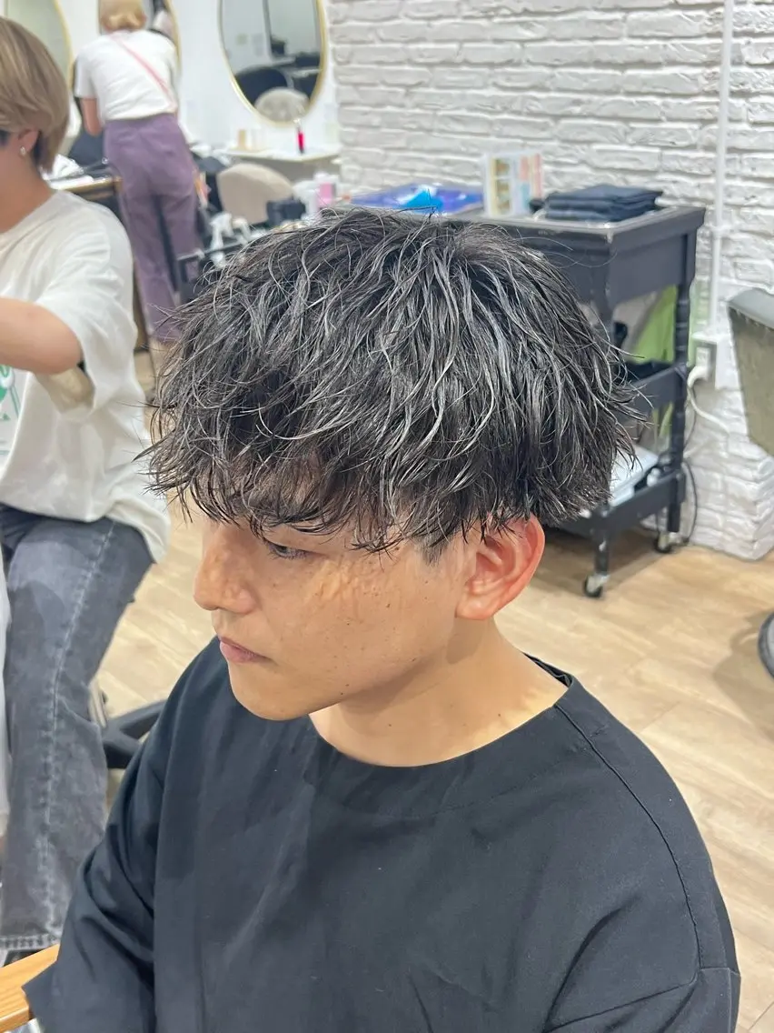 パーマ ヘアアレンジ メンズ カット パーマ メンズカット/ & 髙下 幹大のヘアスタイル
