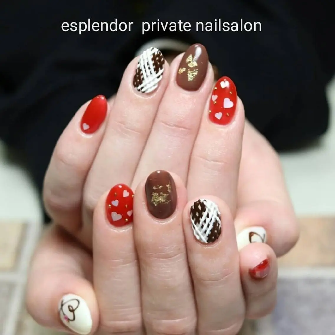 ネイル バレンタイン esplendor  小野寺のネイルデザイン