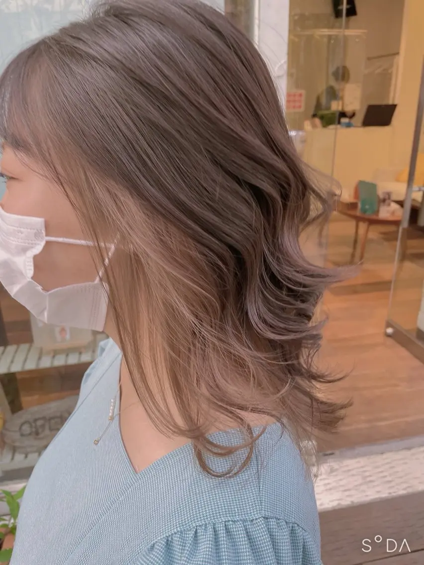 セミロング カット ヘアカラー トリートメント 脇坂 誠也のヘアスタイル