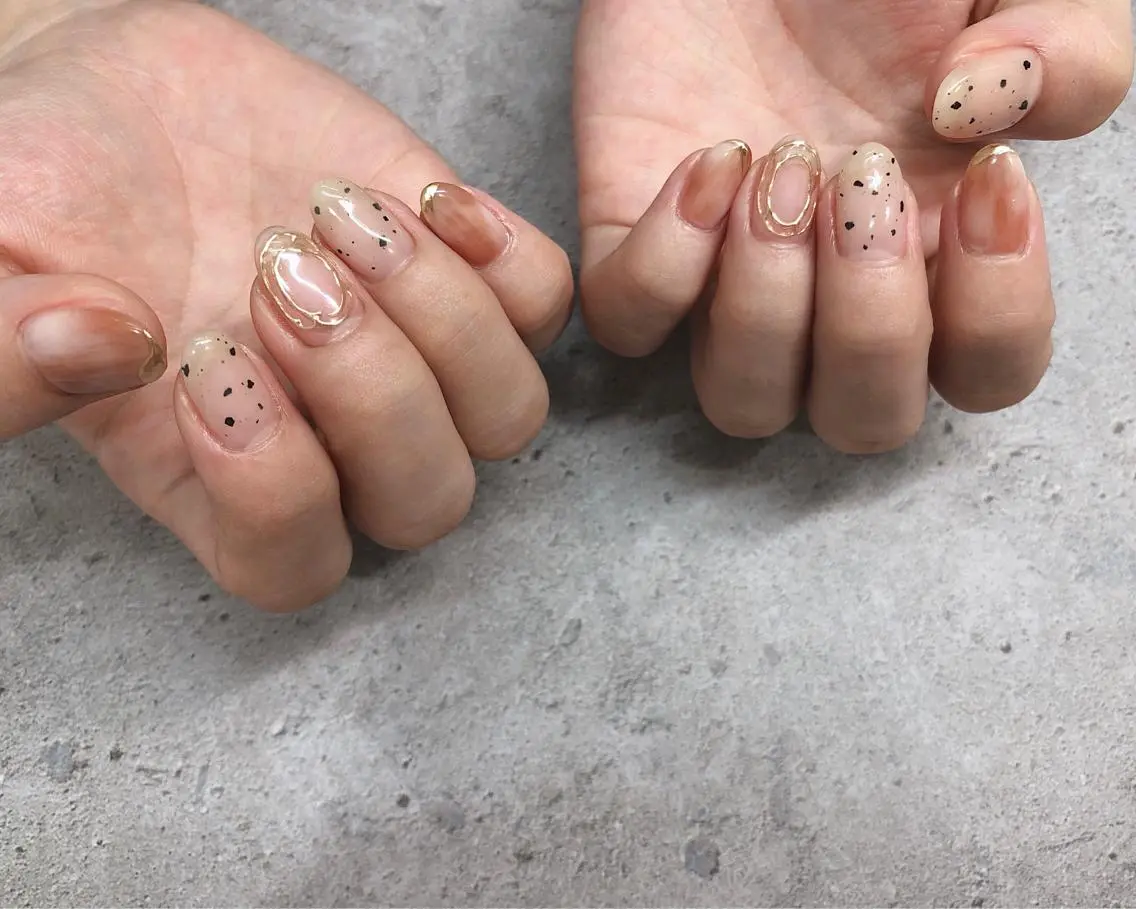 ネイル ニュアンスネイル ハンドネイル saki_ nail heronのネイルデザイン