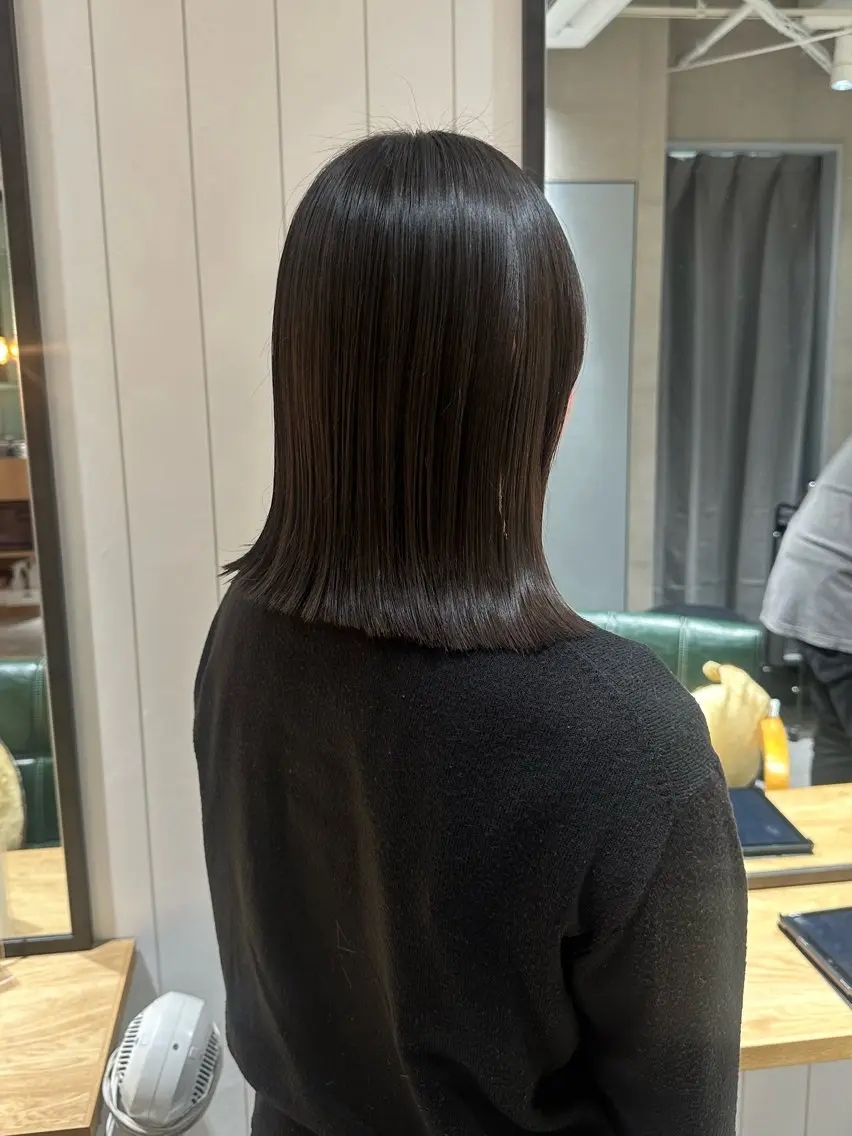 ミディアム カット トリートメント 髪質改善 イオリのヘアスタイル