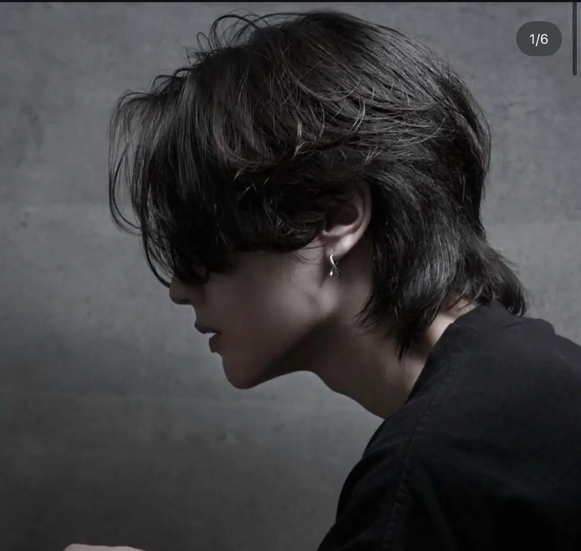メンズ センターパート メンズウルフカット ウルフカット 辰/syn 無料カットモデル募集のヘアスタイル