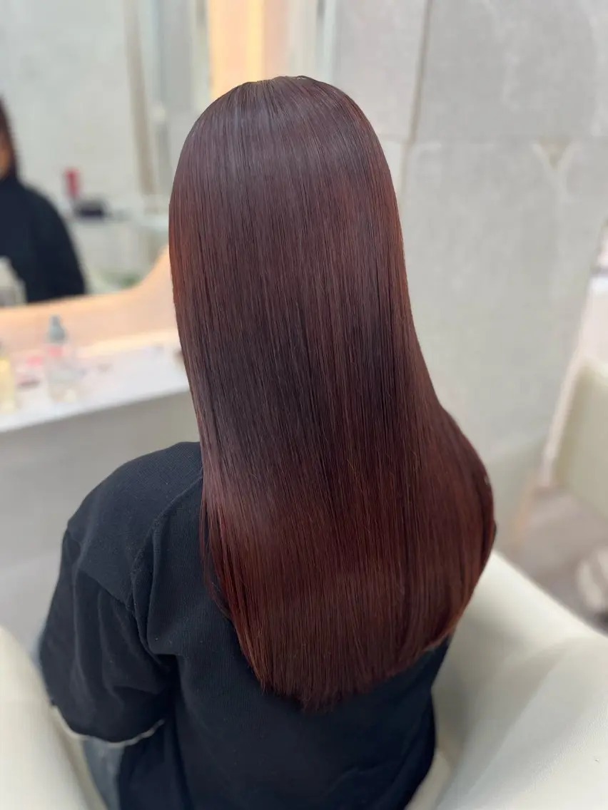 セミロング オレンジブラウン 🫧みひろ🫧カット カラーモデル募集のヘアスタイル