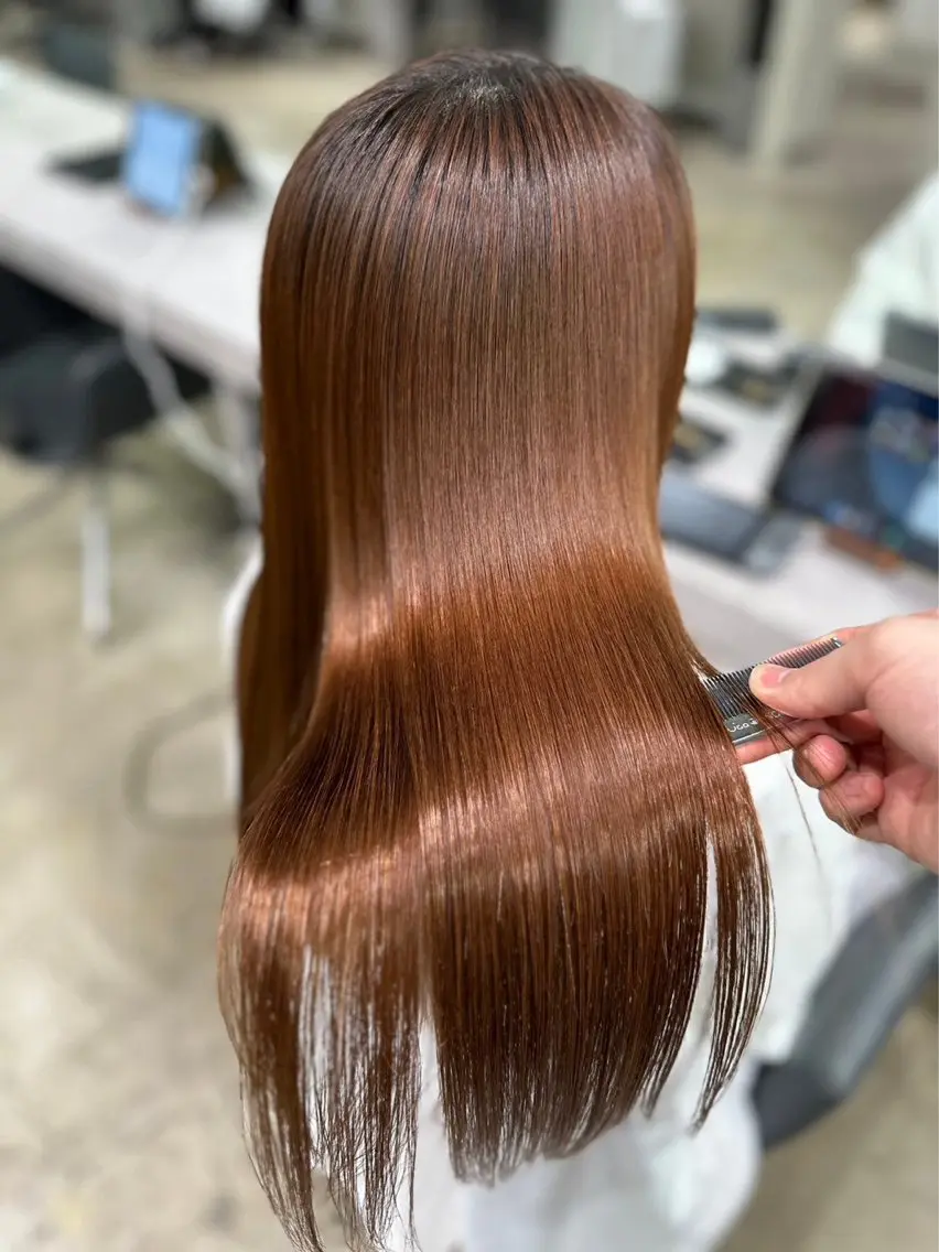 ロング 【ヤバ髪から美髪へ】 縮毛矯正特化アチワのヘアスタイル