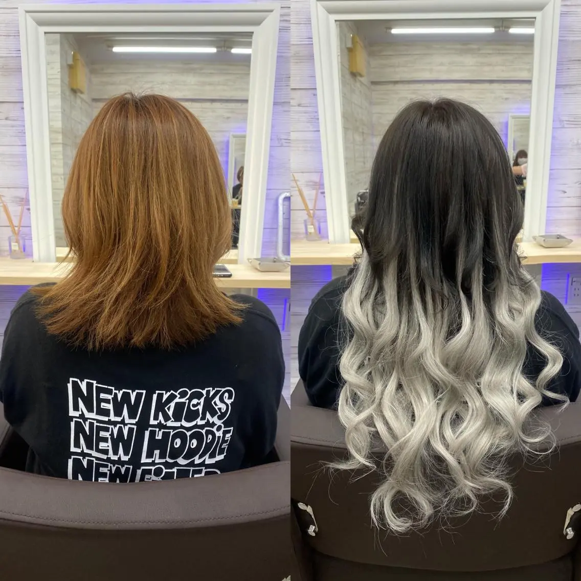 セミロング カラー ヘアアレンジ ショートボブ 編み込みエクステ シールエクステ セミロングパーマ バレイヤージュ FAAM Tsuneのヘアスタイル