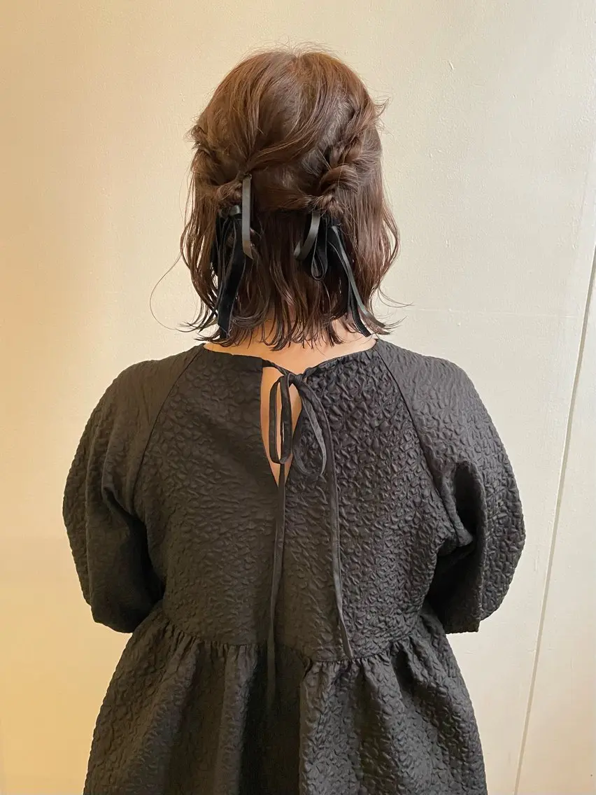 【定番🤎】ハーフアップ¥5500の写真