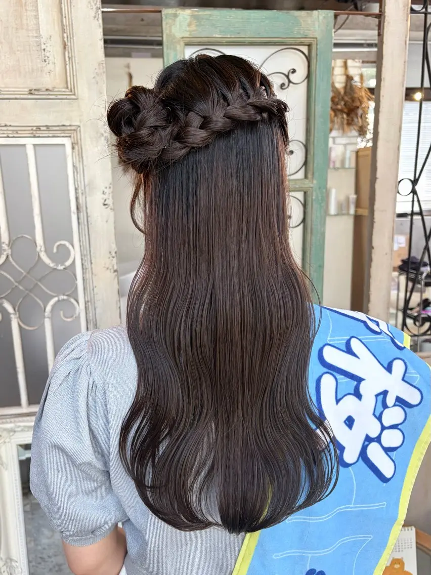 ロング ヘアアレンジ 櫻坂46ヘア美容師 すず花🌸のヘアスタイル
