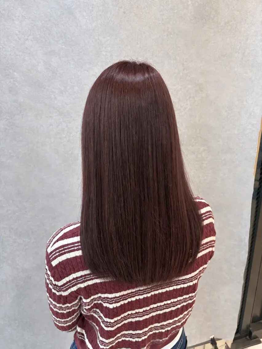 セミロング カラー ヘアカラー トリートメント 髪質改善縮毛矯正/ 透明感カラー 石崎のヘアスタイル