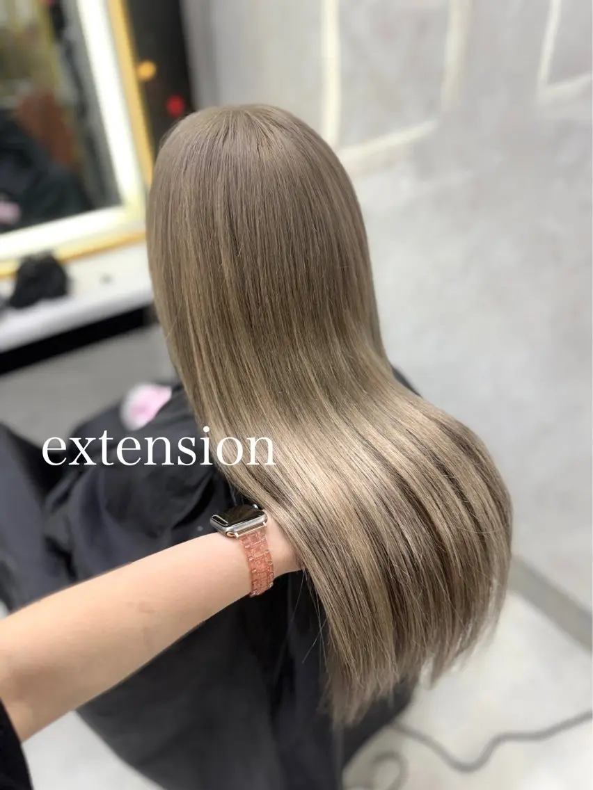 ロング カラー ベージュカラー ブラウンカラー ダークブラウン ミルクティーベージュ エクステ ヘアカラー エクステ エクステ🩵ブリーチ 韓国ヘア🩵KAEのヘアスタイル