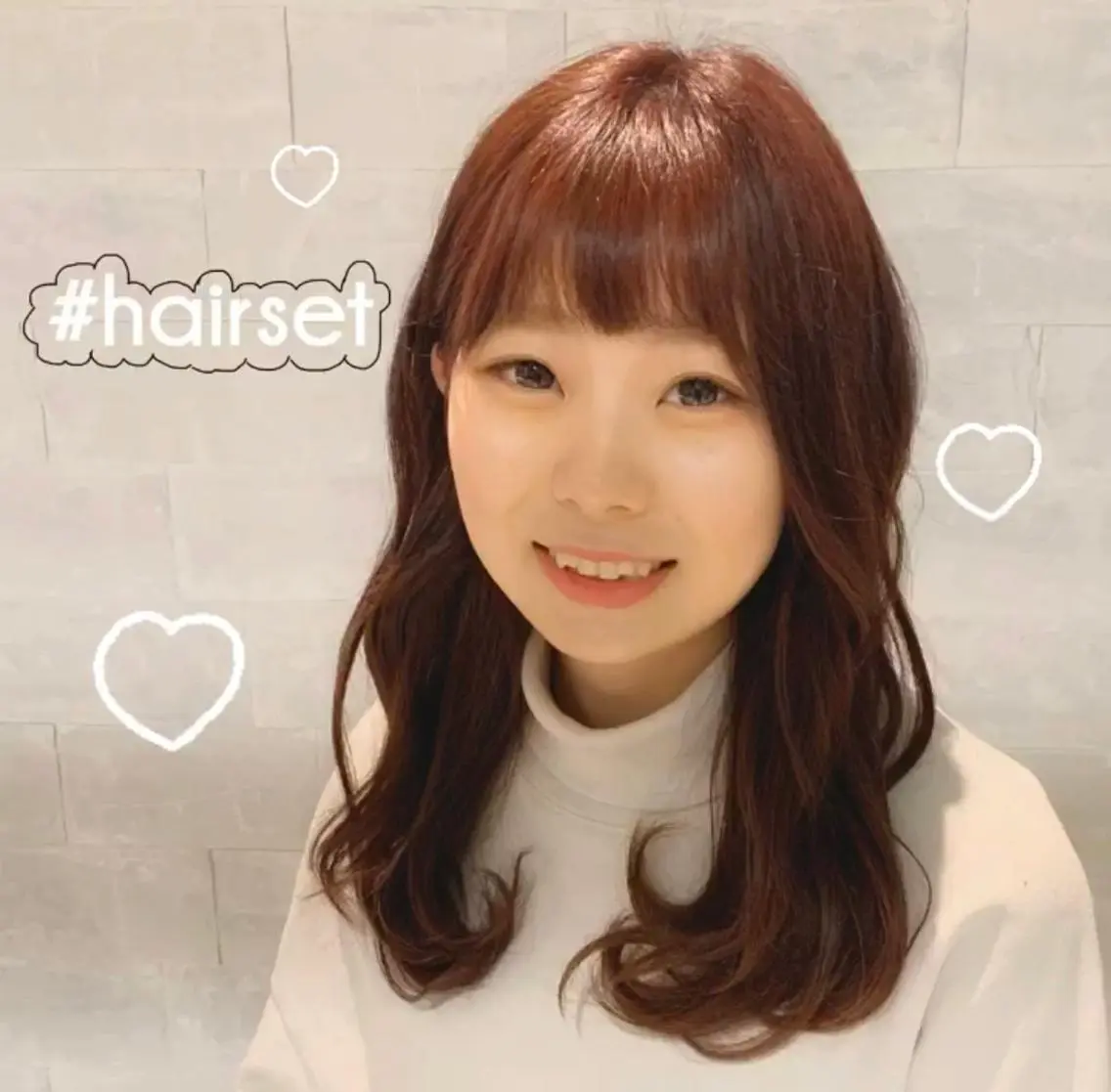 セミロング カラー ヘアアレンジ 眉毛スタイリング 松下すずの眉毛・アイブロウイメージ