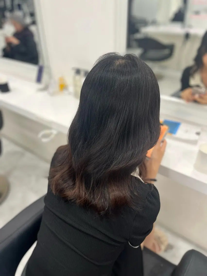 セミロング カラー ヘアアレンジ 韓国メンズヘア 🪽maika🪽のヘアスタイル