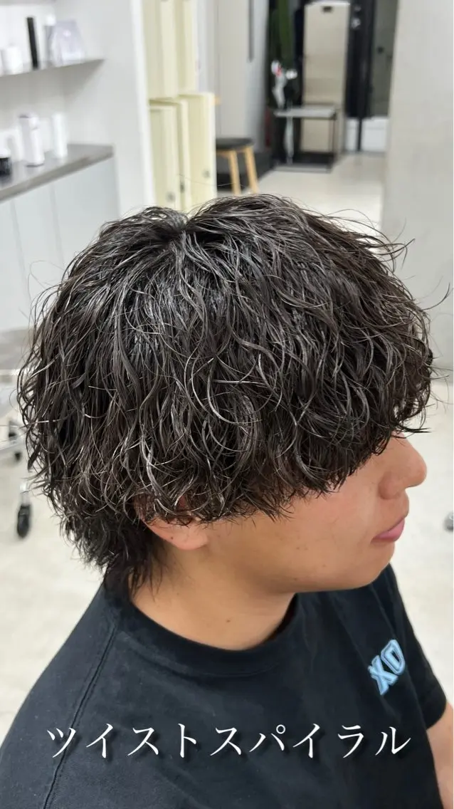 ショート パーマ メンズ カット パーマ 名古屋メンズパーマ /松井生のヘアスタイル