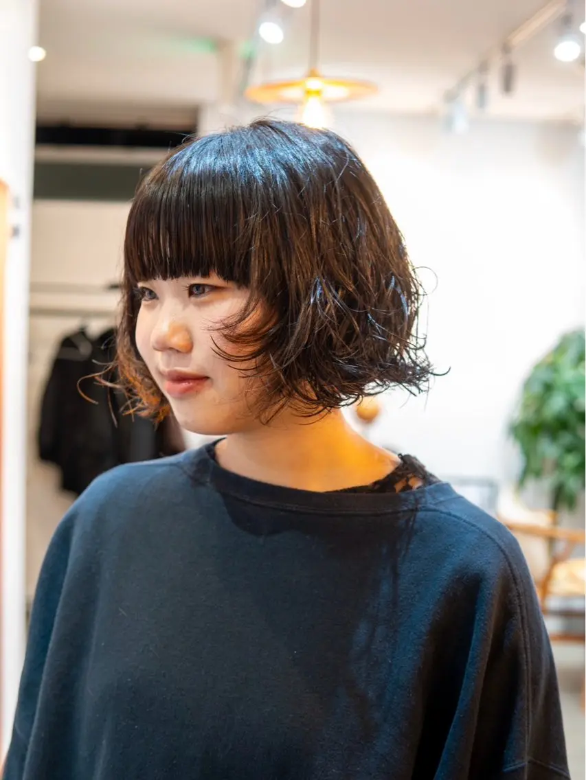 ショート ボブ パーマ AYA/ benjiのヘアスタイル
