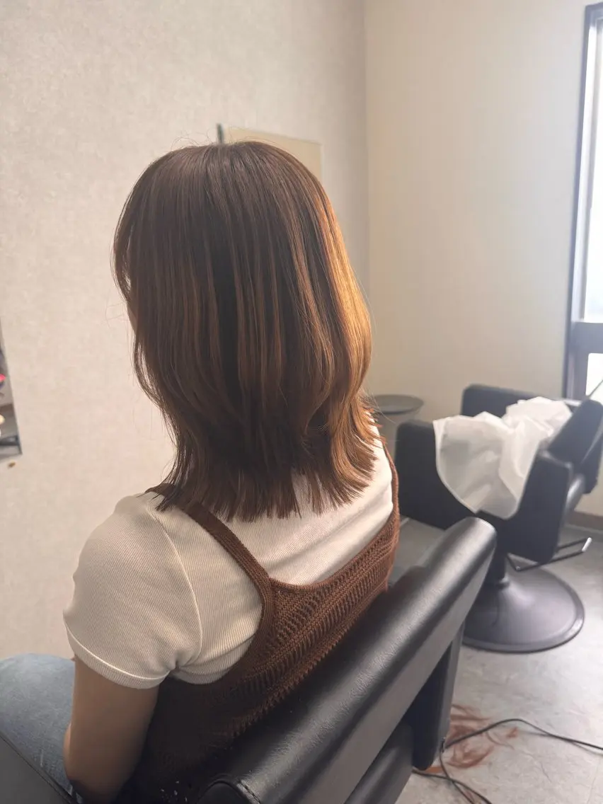 ミディアム くびれヘア カット BREK ✂︎chika✂︎のヘアスタイル