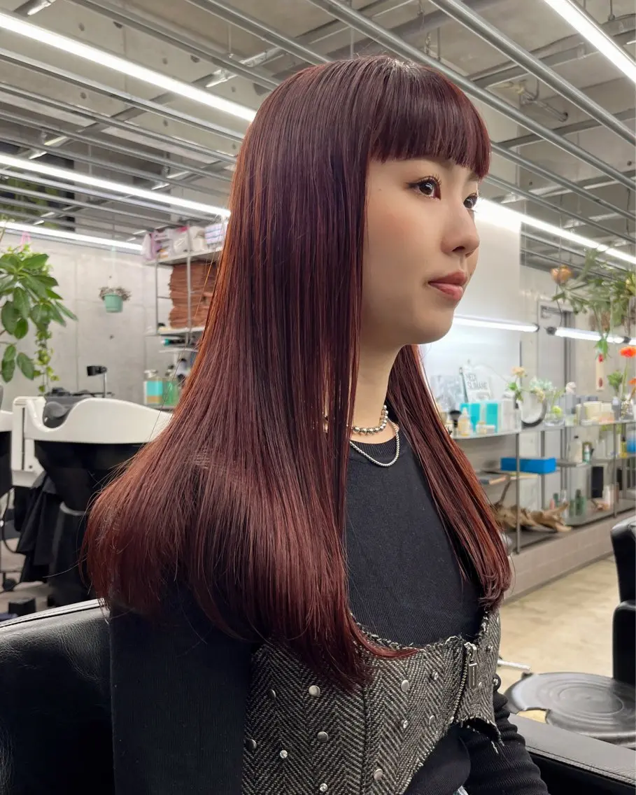 ロング カット ヘアカラー ダブルカラー/ ケアブリーチ/クニトのヘアスタイル
