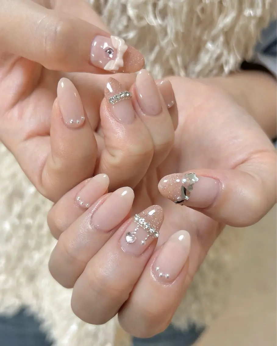 ネイル アートネイル キラキラネイル ハンドネイル ten nail salon かえでのネイルデザイン