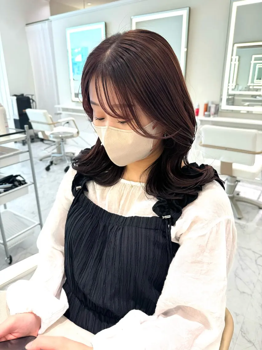 ロング カラー ヘアカラー ParveMix🍀 藤原愛未のヘアスタイル