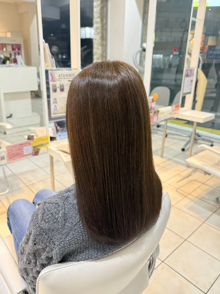セミロング ヘアカラー 透明感カラー×美眉 🎀みゆう🎀のヘアスタイル