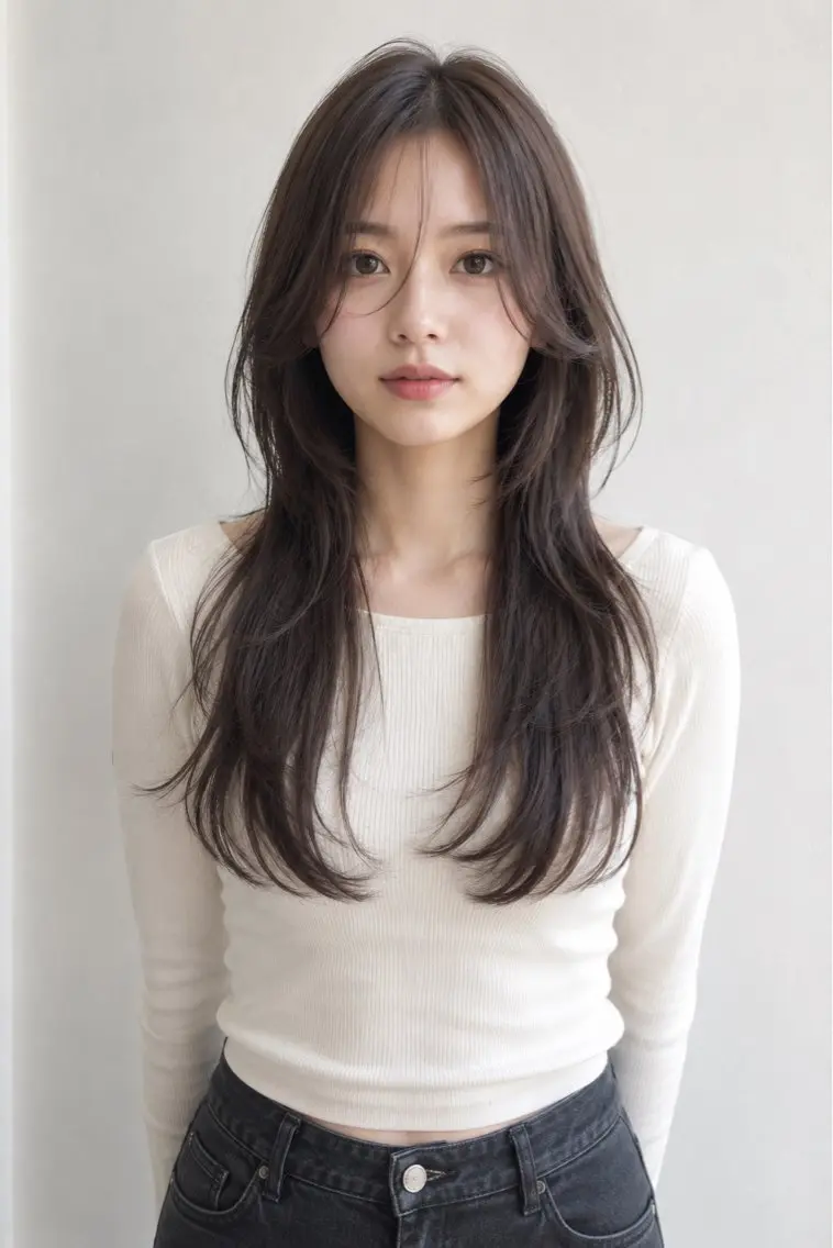 ロング ロングレイヤー レイヤーカット ロング カット WARES CHIHIROのヘアスタイル