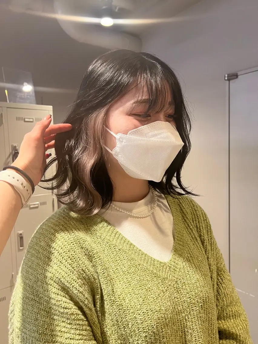 ミディアム カラー ヘアアレンジ 🩵 JURI🩵のヘアスタイル