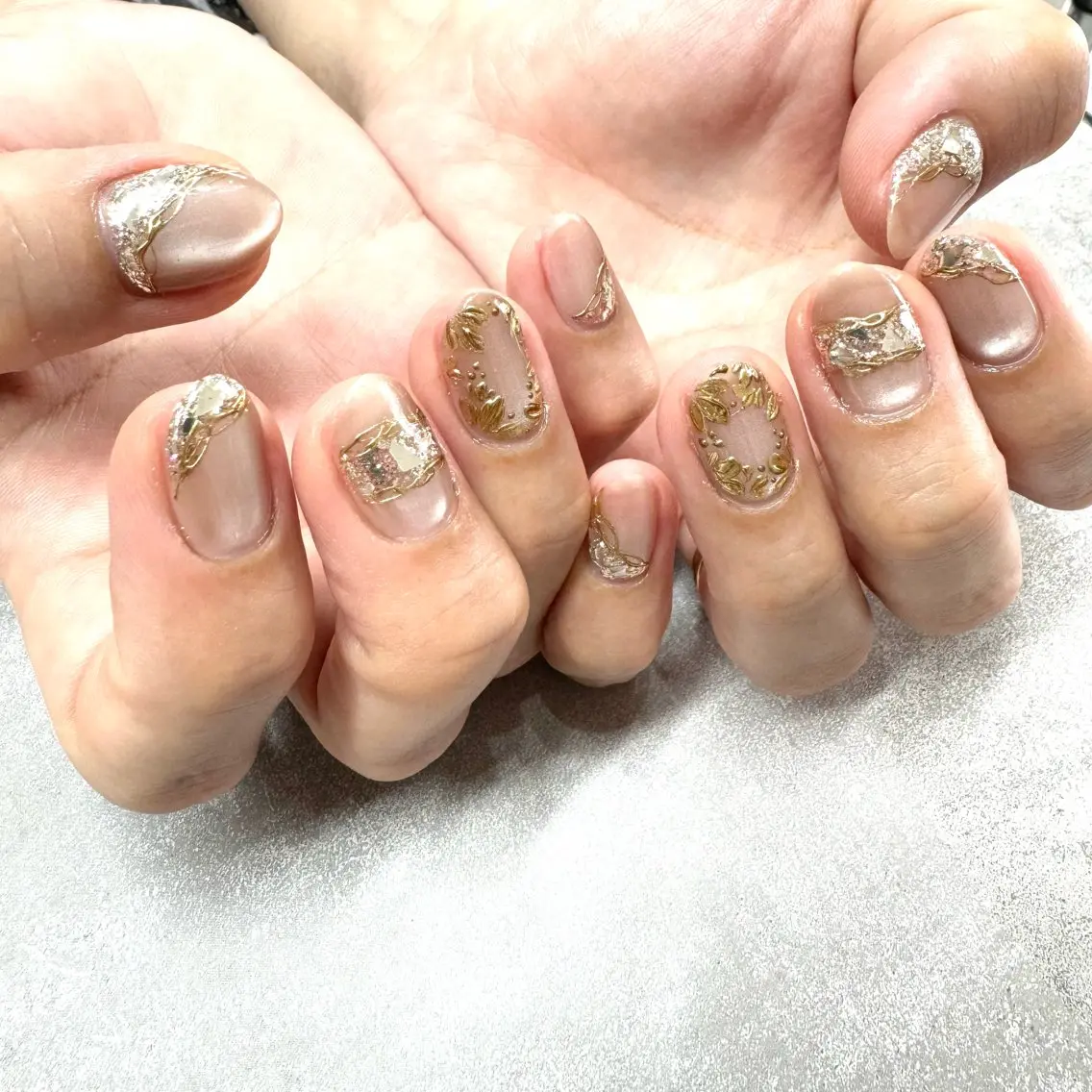 ネイル マグネットネイル ハンドネイル フットネイル private salon　lienのネイルデザイン