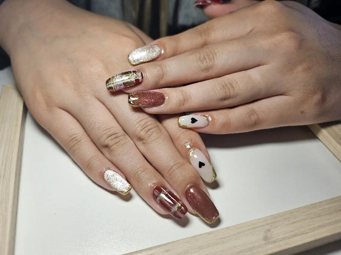 ネイル マグネットネイル 冬ネイル Nail salon Caco.のネイルデザイン