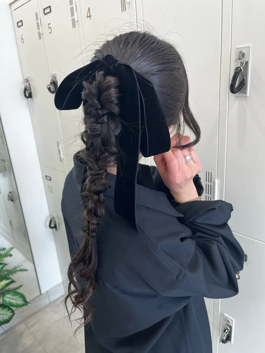 【 ヘアアレンジ 】もこもこポニーテール◎希望の方はこちらをお選びくださいの写真