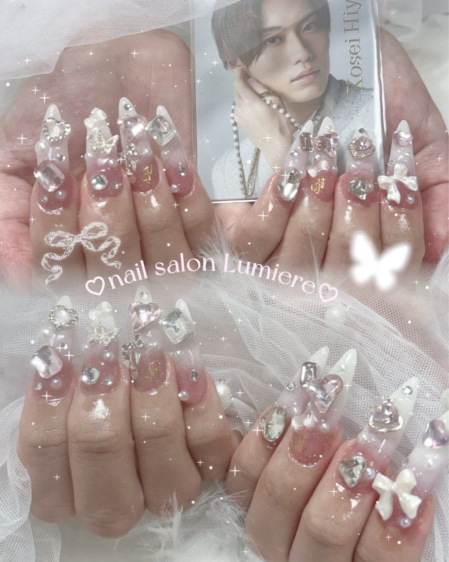 ロング ハンドネイル Hinari 🦋のネイルデザイン
