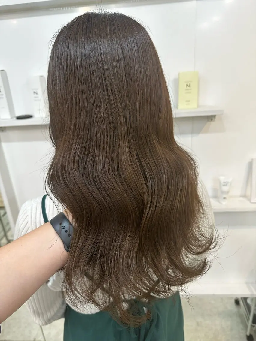 ミディアム カラー 髪質改善 カット ヘアカラー トリートメント 髪質改善/レイヤー ストウシンゴのヘアスタイル