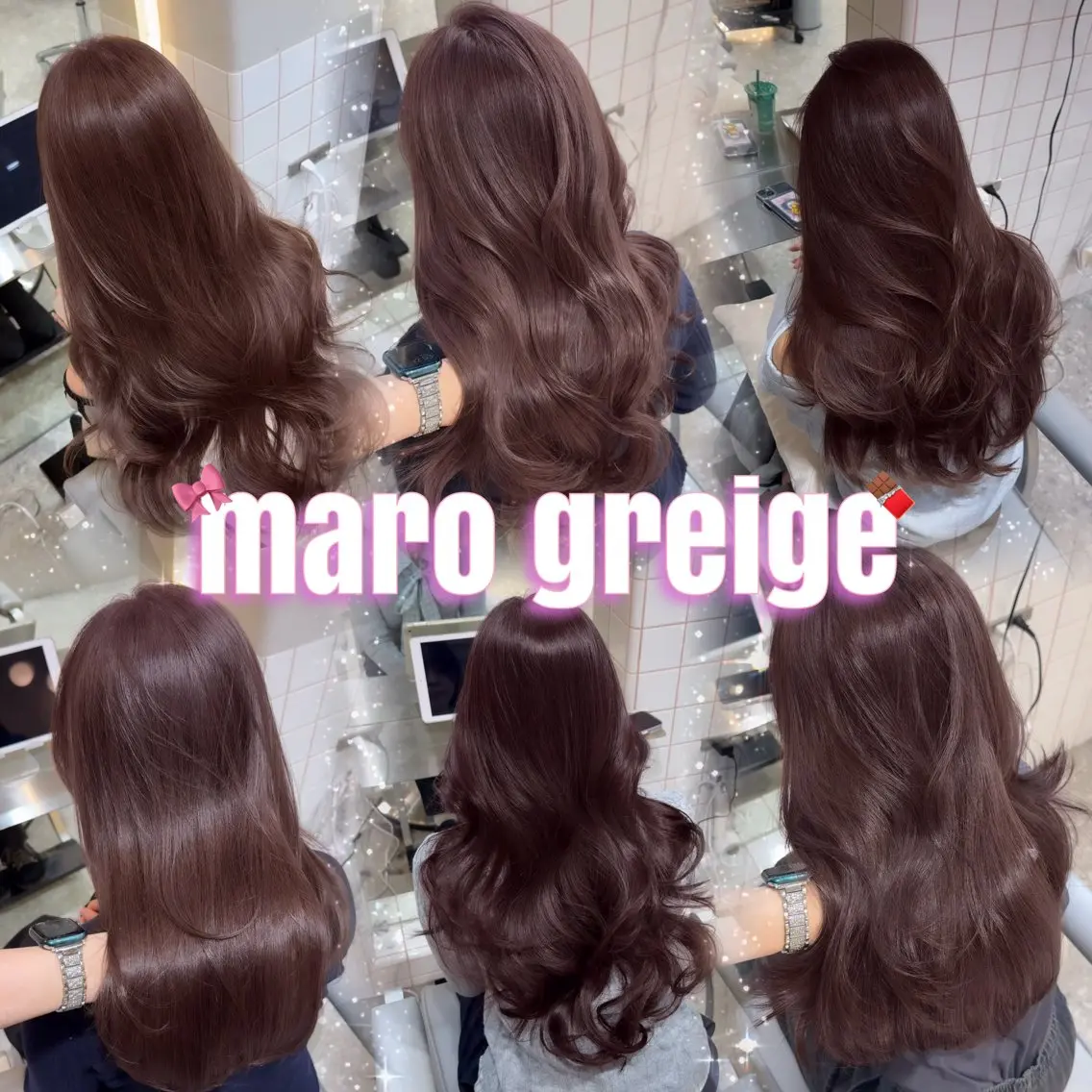 ロング カラー ブリーチ ダブルカラー グレージュ ラベンダーカラー ブリーチなしカラー カット ヘアカラー トリートメント 髪質改善/韓国ヘア レイヤー/新宿/ロミのヘアスタイル