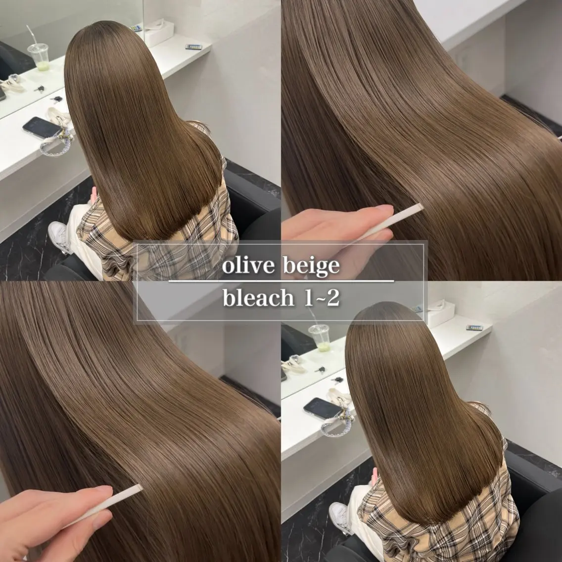 セミロング カラー アッシュ ベージュカラー ブリーチ ブルーカラー ブルーアッシュ ヘアカラー トリートメント 天神/ケアブリーチ/ 髪質改善/上質艶髪のヘアスタイル