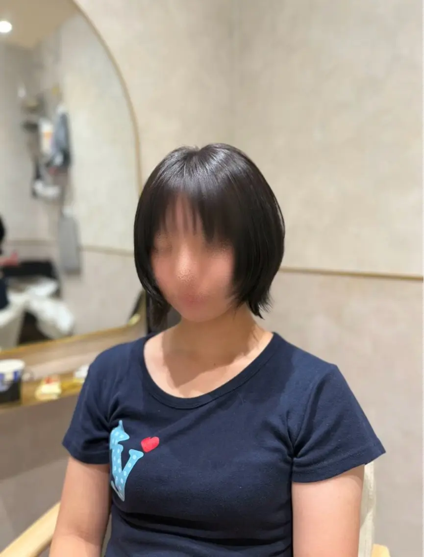 ショート ボブレイヤー ボブ レイヤーカット カット ヘアカラー 🫧ボブ/ツヤ髪/美 髪矯正/菜結のヘアスタイル
