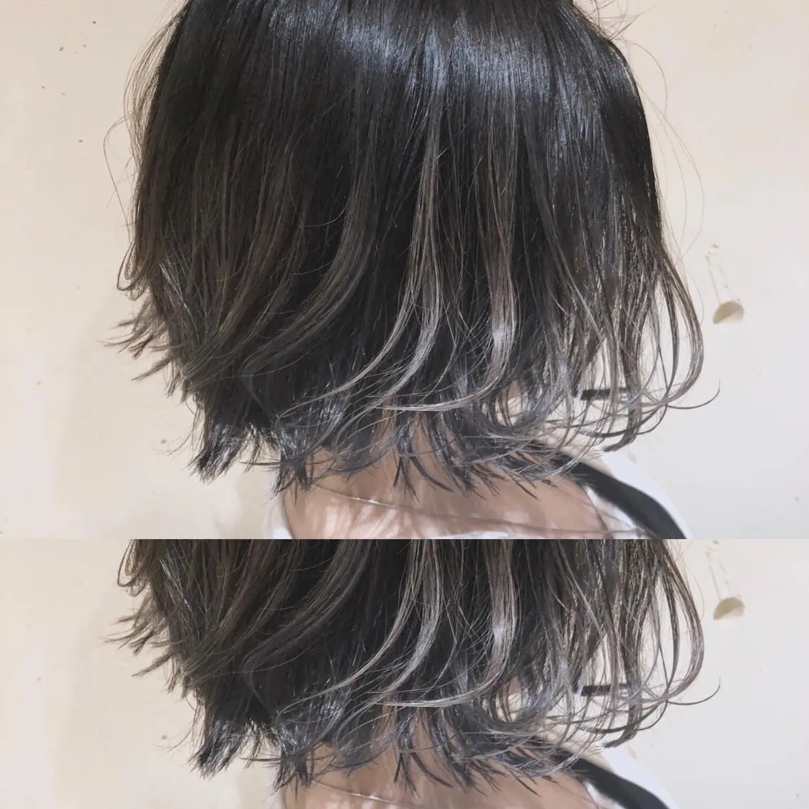 ショート カラー パーマ ヘアアレンジ 切りっぱなしボブ ベージュカラー ブリーチ ブルーカラー ブラウンカラー 【ツヤ髪美容師】 ツダケイスケのヘアスタイル