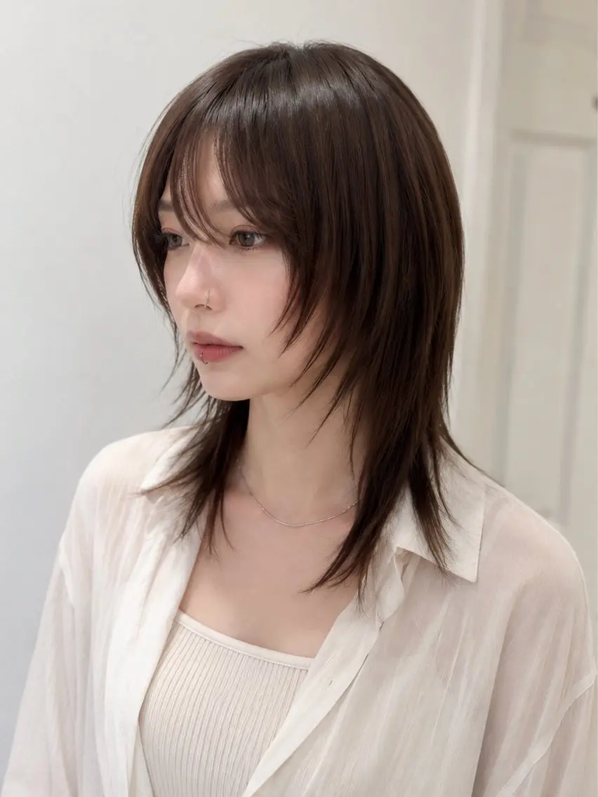 ミディアム パーマ 🐺ウルフカット/ 縮毛矯正💙maiのヘアスタイル