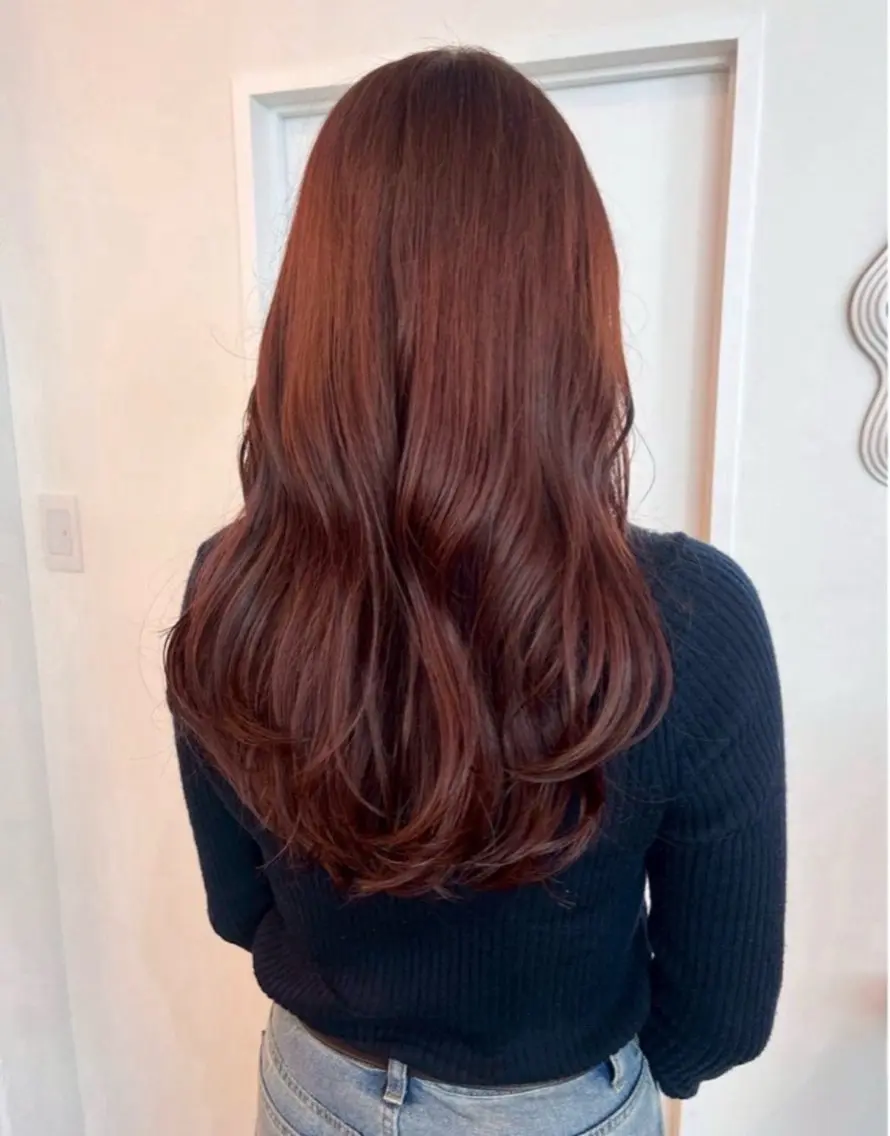ロング カラー ブリーチ ダブルカラー ブリーチなしカラー ヘアカラー トリートメント 晴天/エクステ🪽 透明感カラー/艶髪のヘアスタイル