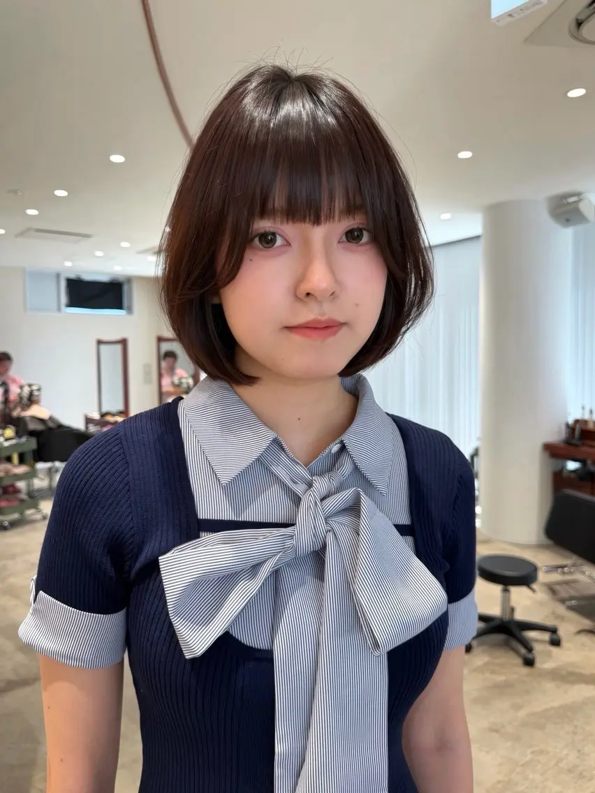 ショート ボブ カット ヘアカラー 髪質改善/美髪矯正/ 小顔ボブNANAのヘアスタイル
