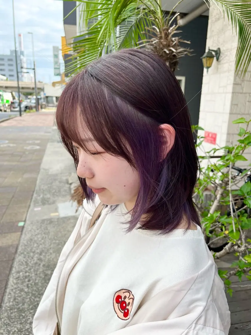 ミディアム カラー カット ヘアカラー トリートメント AKALA HAIR 西宮店 Juriのヘアスタイル