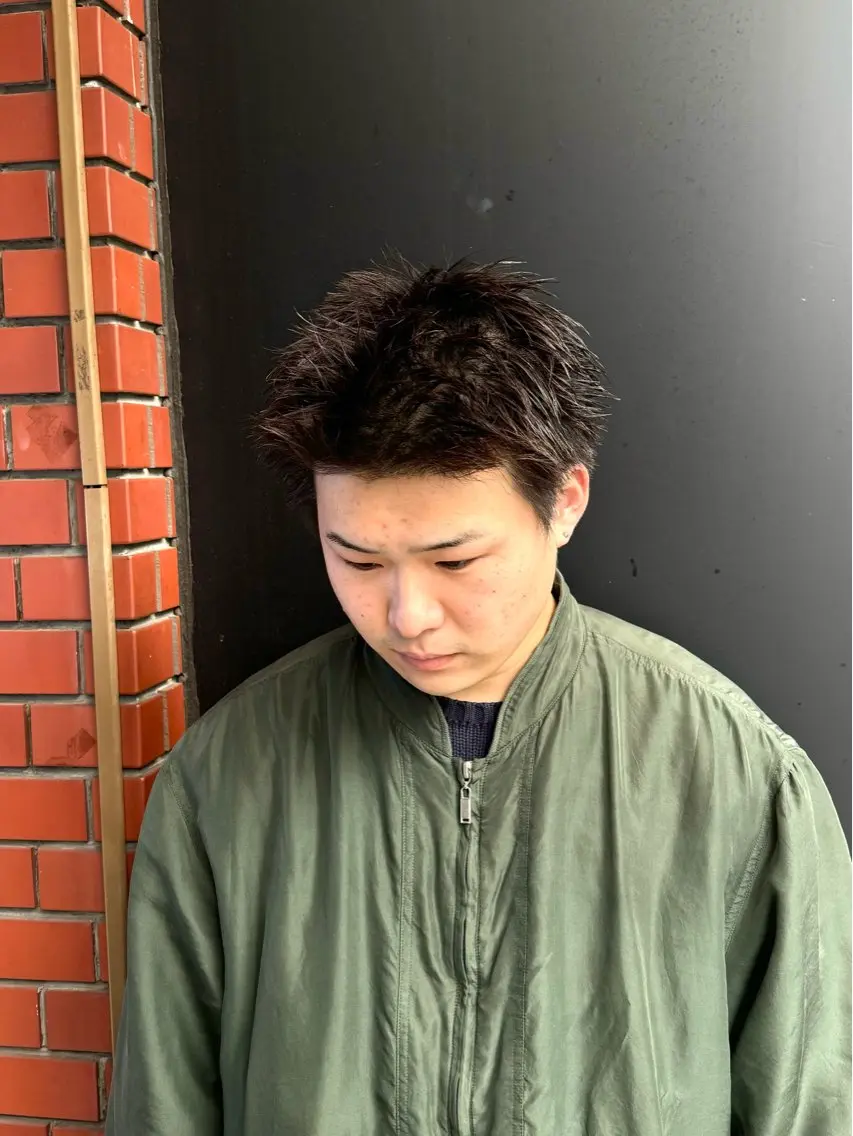 メンズ スパイキーショート カット 柏メンズカットパーマ NO.1タイチのヘアスタイル