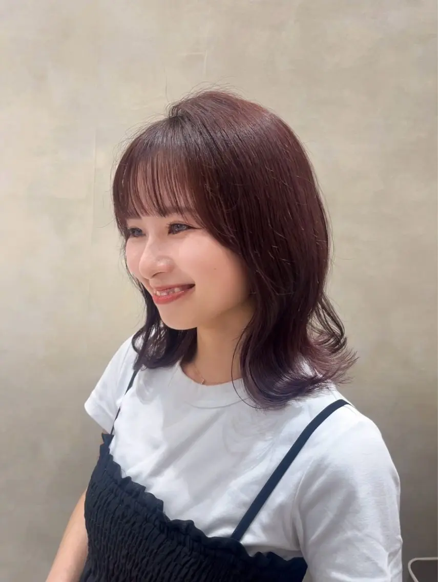 ミディアム 似合わせカット カット ヘアカラー nao🎀レイヤー/ 透明感/艶髪のヘアスタイル