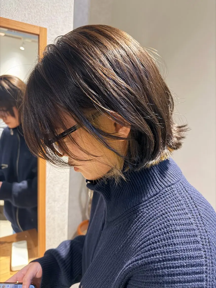 ミディアム カット ヘアカラー kuwakino moeのヘアスタイル