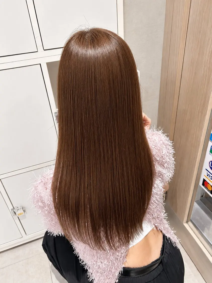 ロング カラー ヘアカラー ブリーチなし艶髪 ベージュ🎀Rinaのヘアスタイル