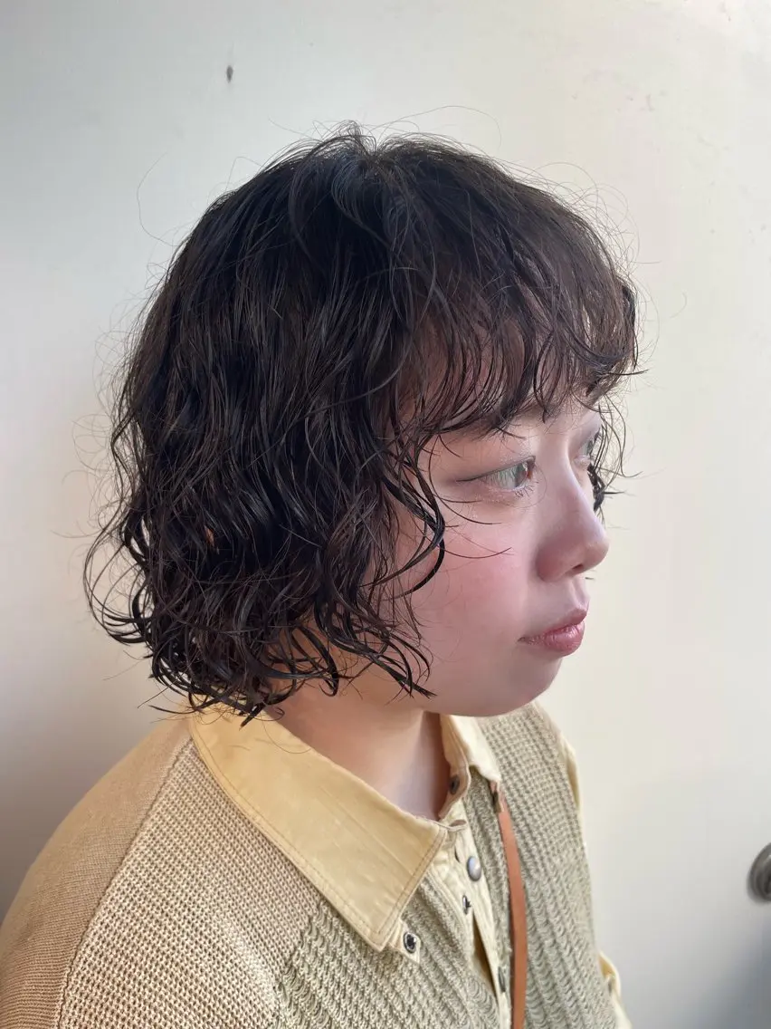 ミディアム パーマ カット ヘアカラー パーマ トリートメント 🎀レイヤー/パーマ カラー/ai🎀のヘアスタイル