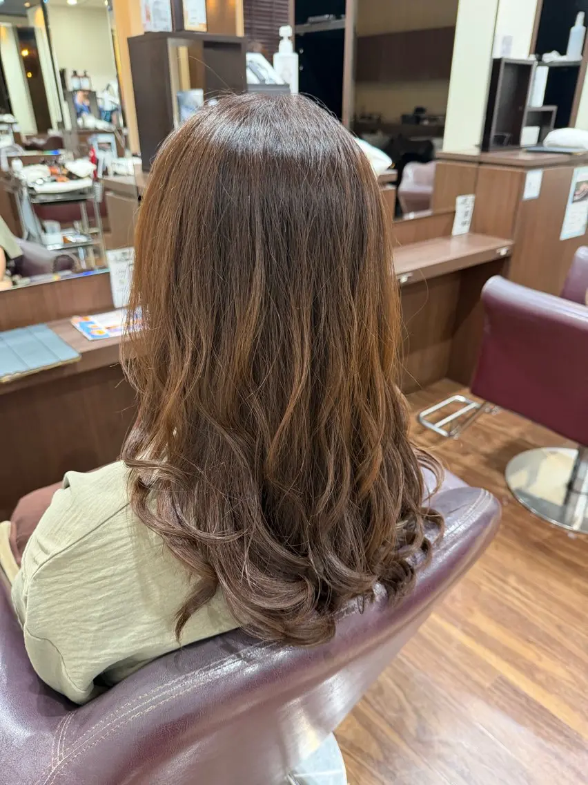 セミロング ヘアカラー 仲井 充のヘアスタイル